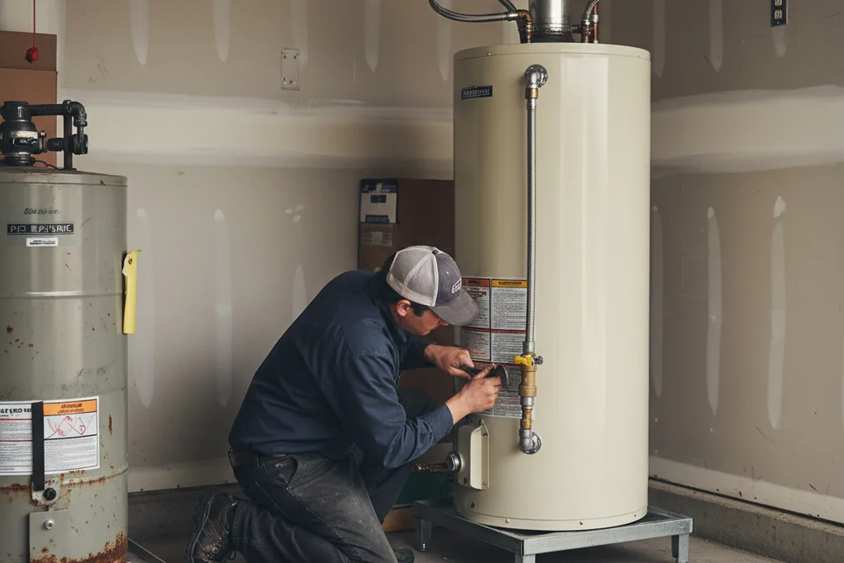 Water heater and shutoff valve replacement in Dracut